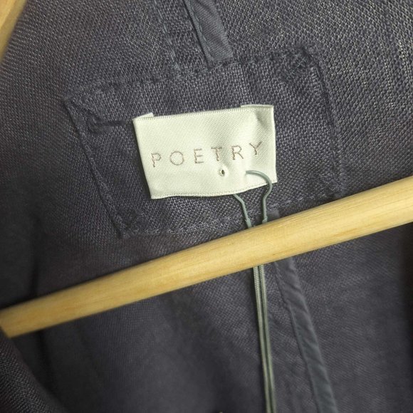 Poetry Linen Button Front Blazer Jacket Size 8 - Picture 11 of 11